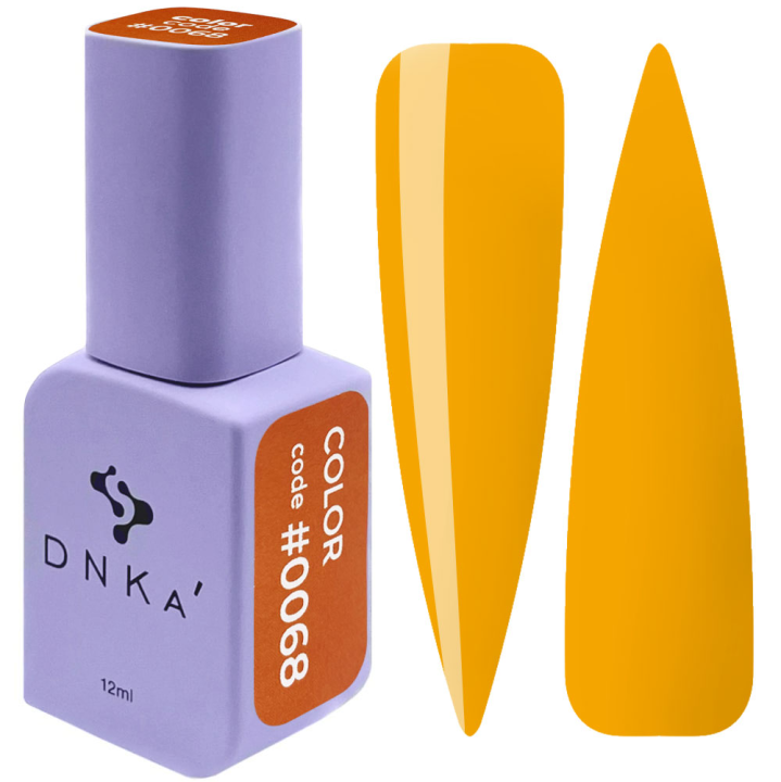 Гель-лак для ногтей DNKa №0068 (оранжевый, эмаль), 12 мл