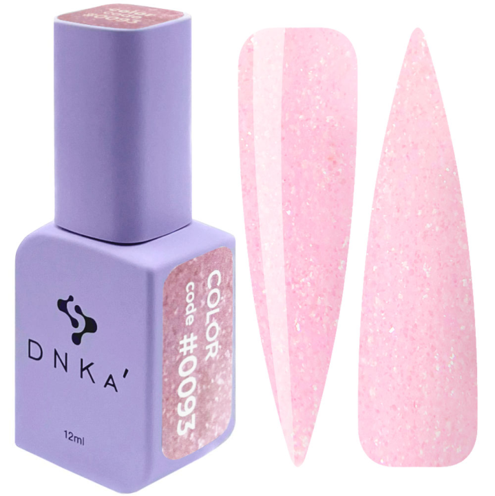 Гель-лак для нігтів DNKa №0093 (світло-рожевий з блискітками), 12 мл