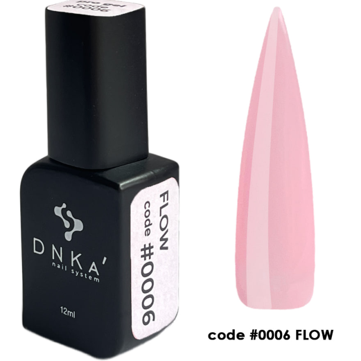 Гель для наращивания ногтей DNKa Pro Gel #0006 Flow (нежно-розовый) 12 мл