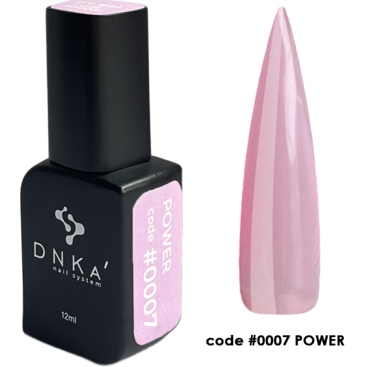 Гель для нарощування нігтів DNKa Pro Gel  #0007 Power (світло-рожевий) 12 мл