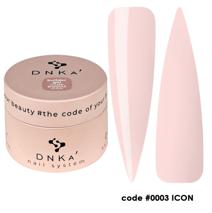 Гель для нарощення нігтів DNKa Builder Gel №0003 Icon (ніжно-рожевий) 30 мл