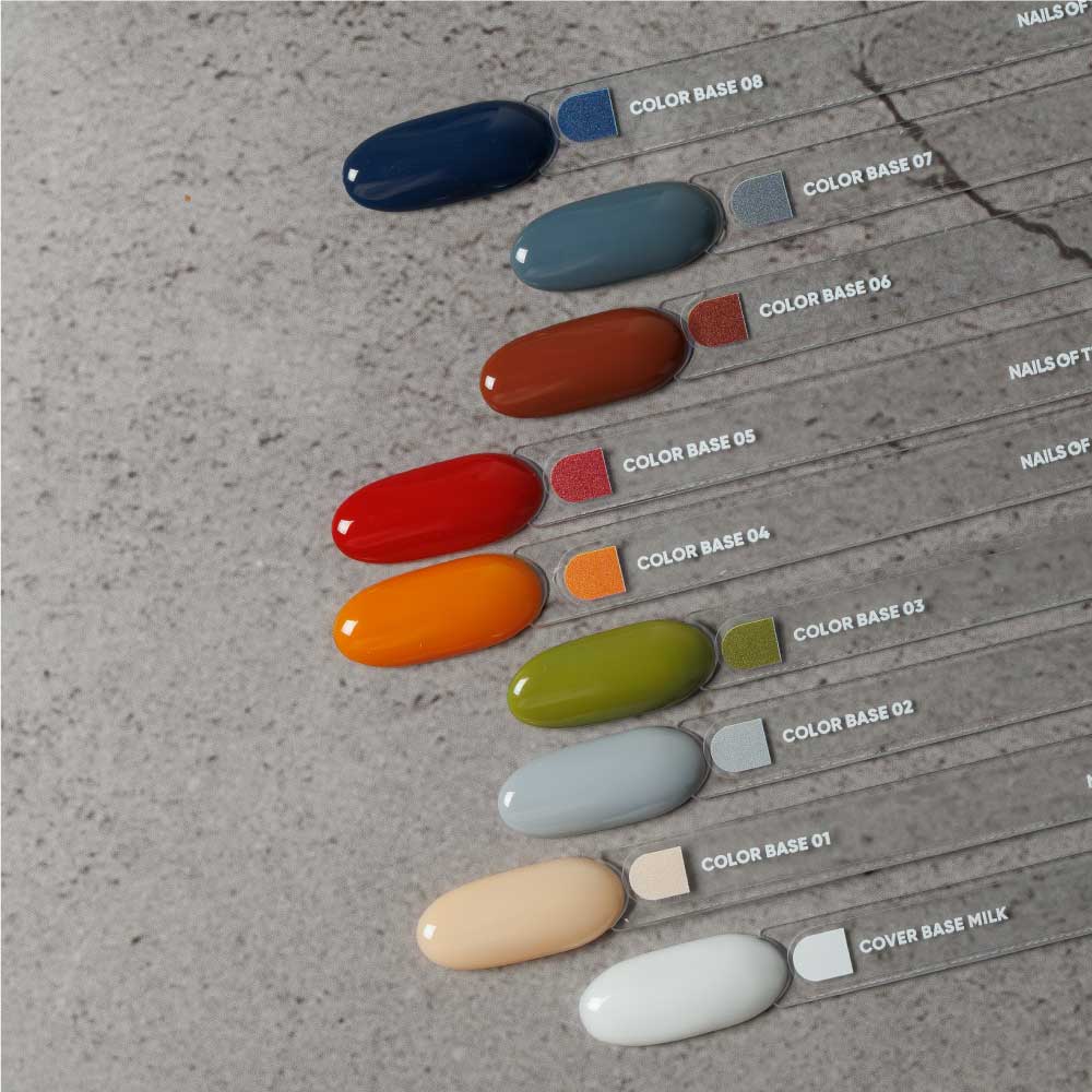 База цветная для ногтей NAILSOFTHEDAY Base Color №002 (светло-серый), 10 мл