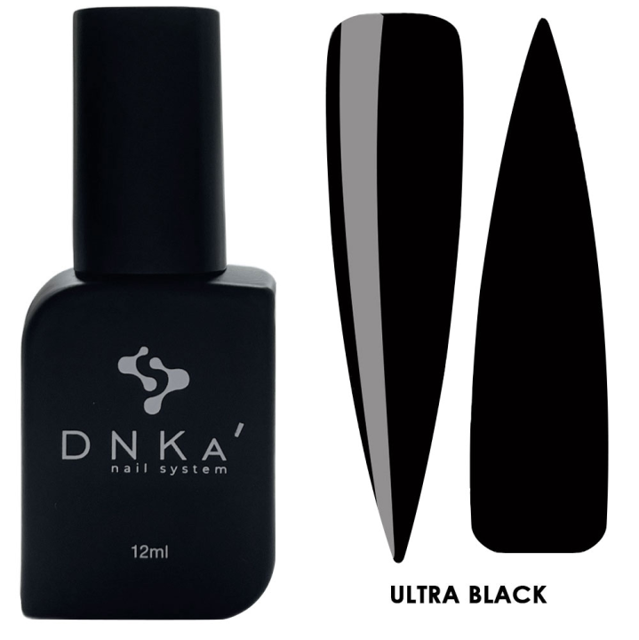 Гель лак ультра чорний DNKa Gel Polish Ultra Black 12 ml
