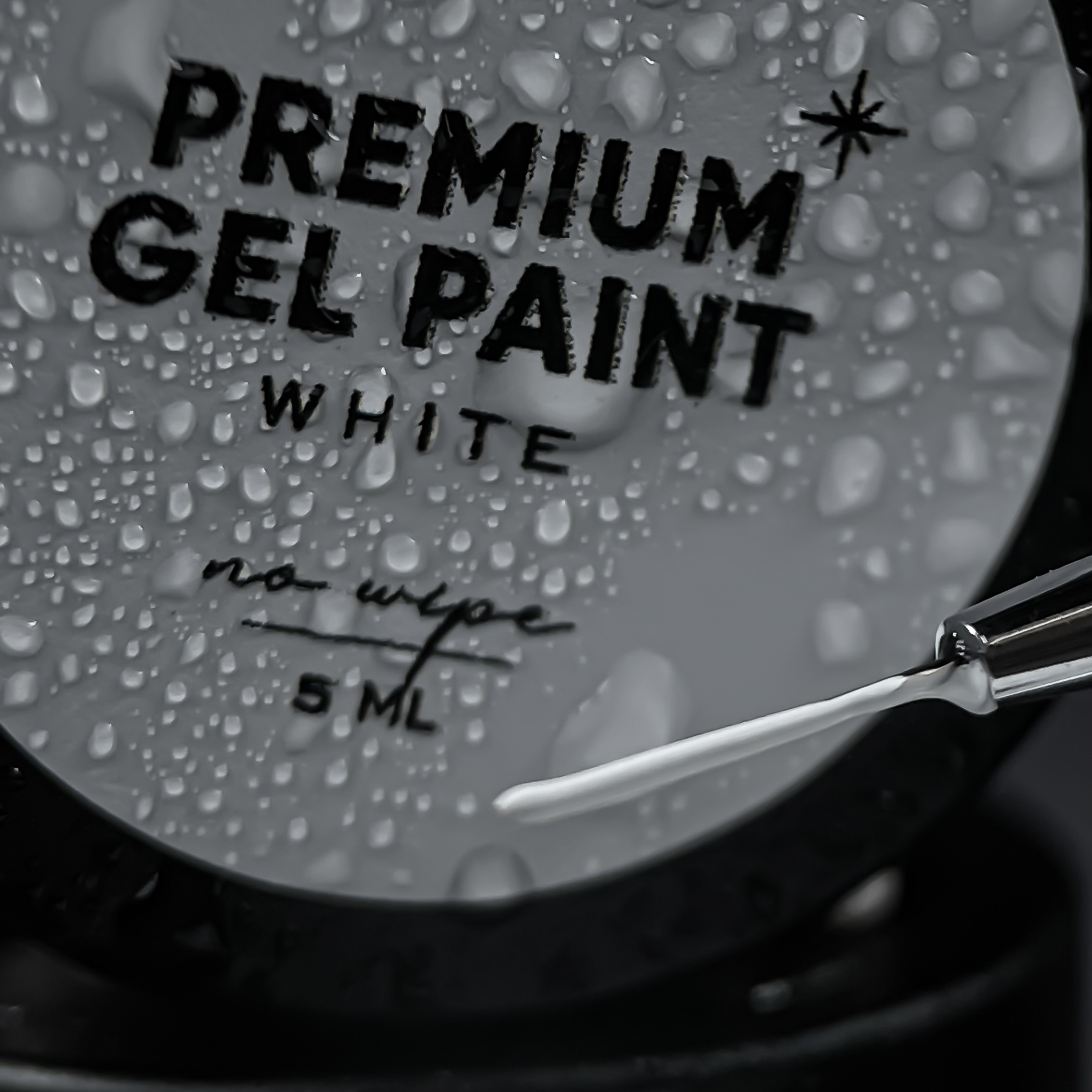 Гель-фарба без липкого шаром NAILSOFTHEDAY Gel paint No wipe White (біла) 5 мл