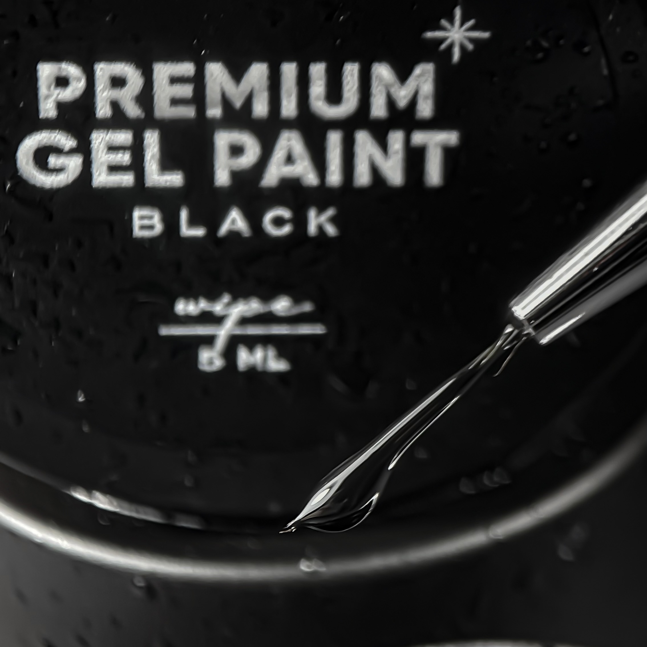 Гель-краска с липким слоем NAILSOFTHEDAY Gel paint Wipe Black (черная) 5 мл