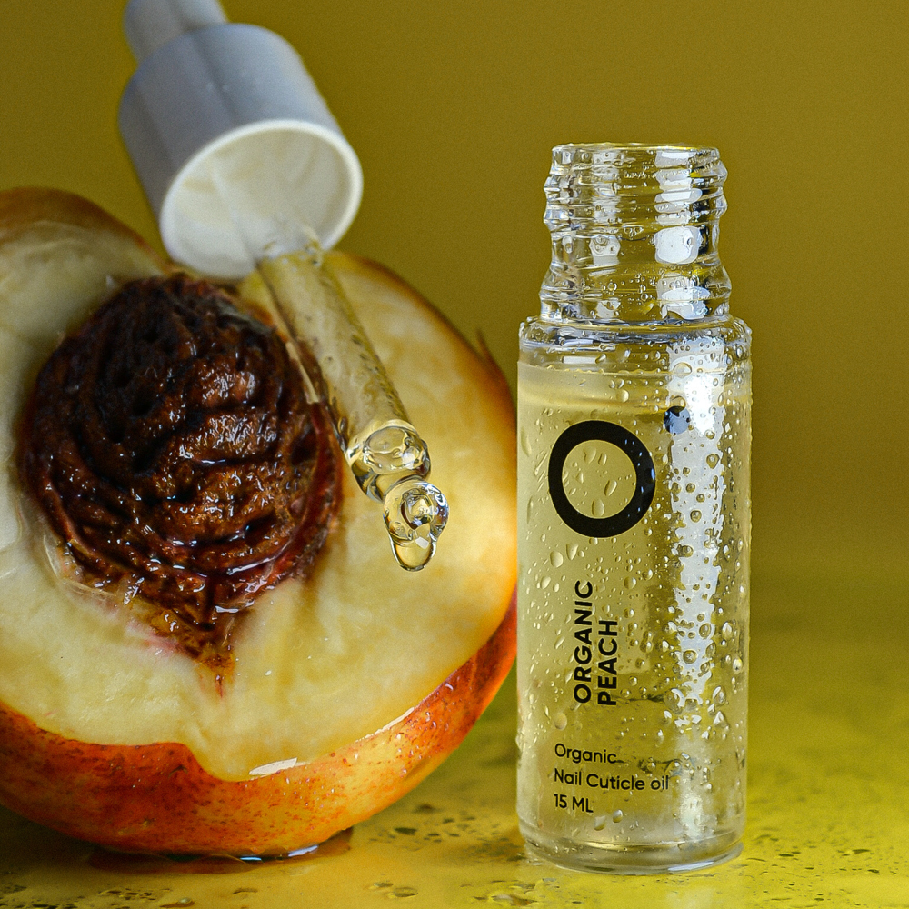 Олія з вітамінами для кутикули NAILSOFTHEDAY Organic nail cuticle oil "Peach" 15 мл