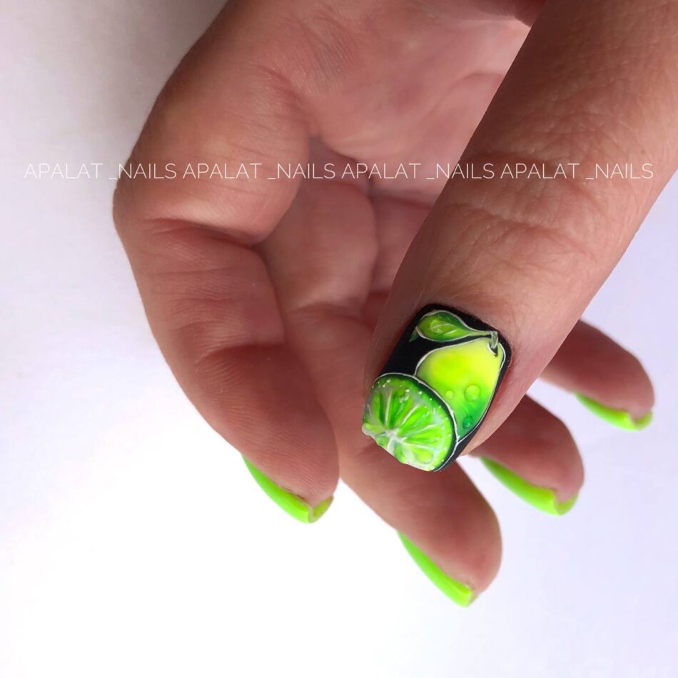 Гель лак для ногтей NAILSOFTHEDAY Let&#039;s special Lime (салатовый) 10 мл