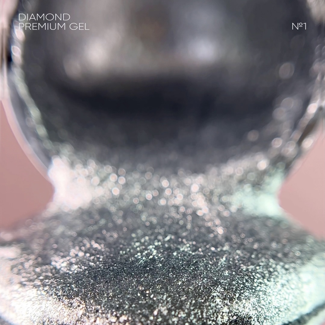 Гель лак для ногтей NAILSOFTHENIGHT Diamond Premium gel №01 (серебряный с мелкой металлической поталью) 5 мл