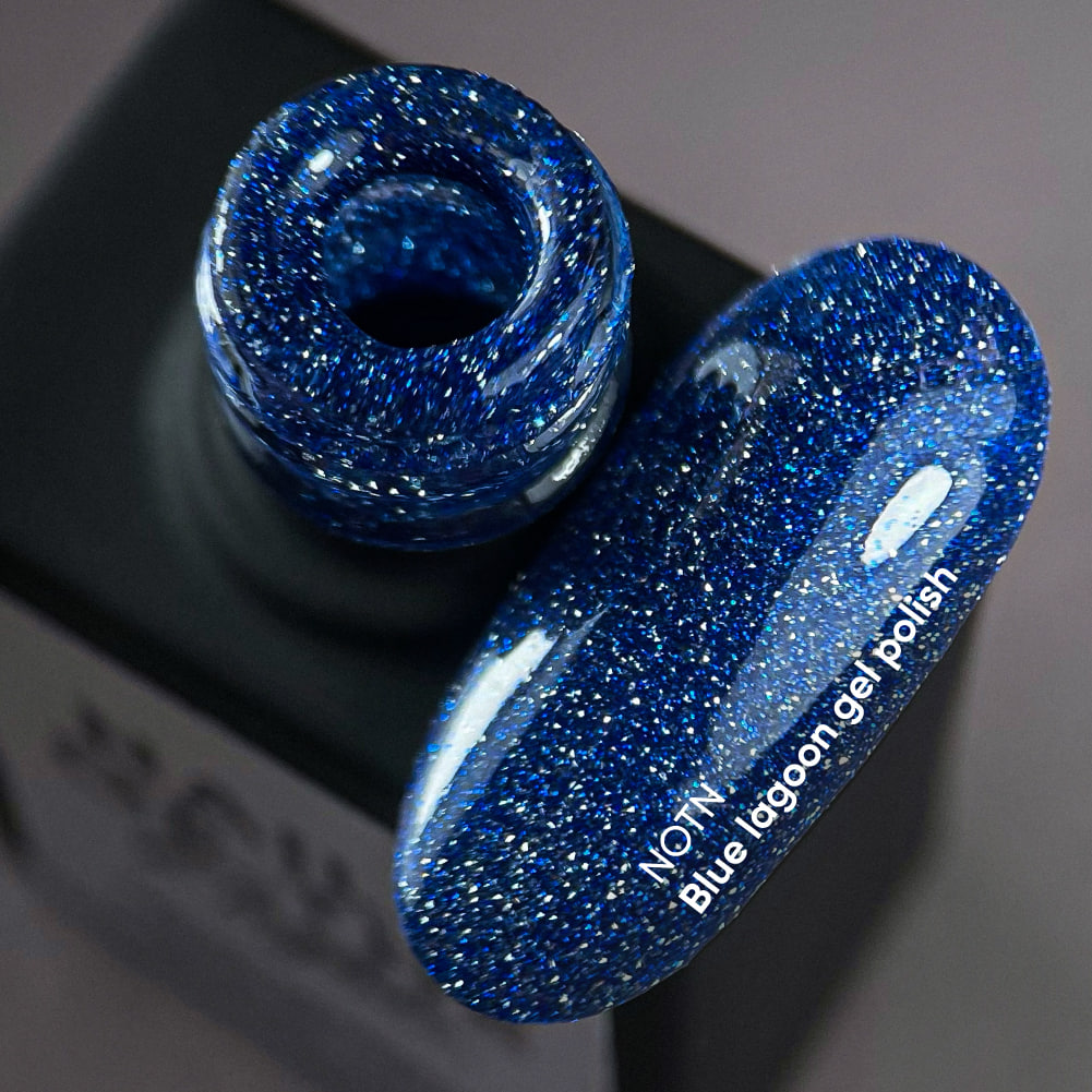 Гель лак NAILSOFTHENIGHT BLUE LAGOON gel polish (блакитний світловідбиваючий) 10 мл