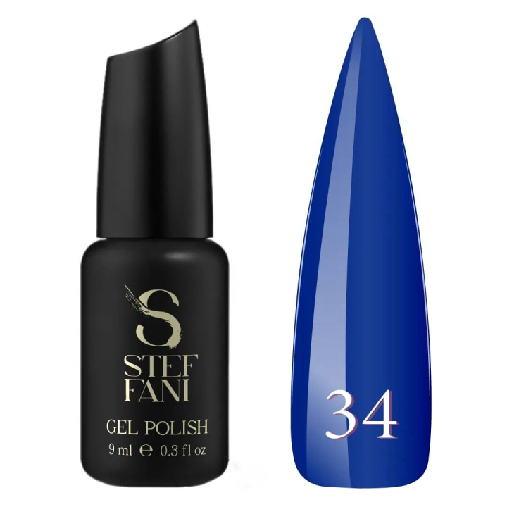 Гель лак для нігтів Steffani COLOR Gel polish №034 (темно-синій) 9 мл