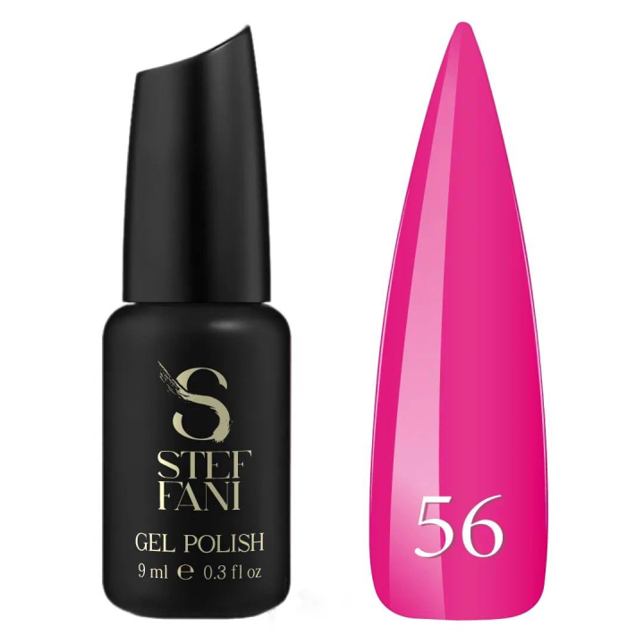 Гель лак для нігтів Steffani COLOR Gel polish №056 (насичено рожевий) 9 мл